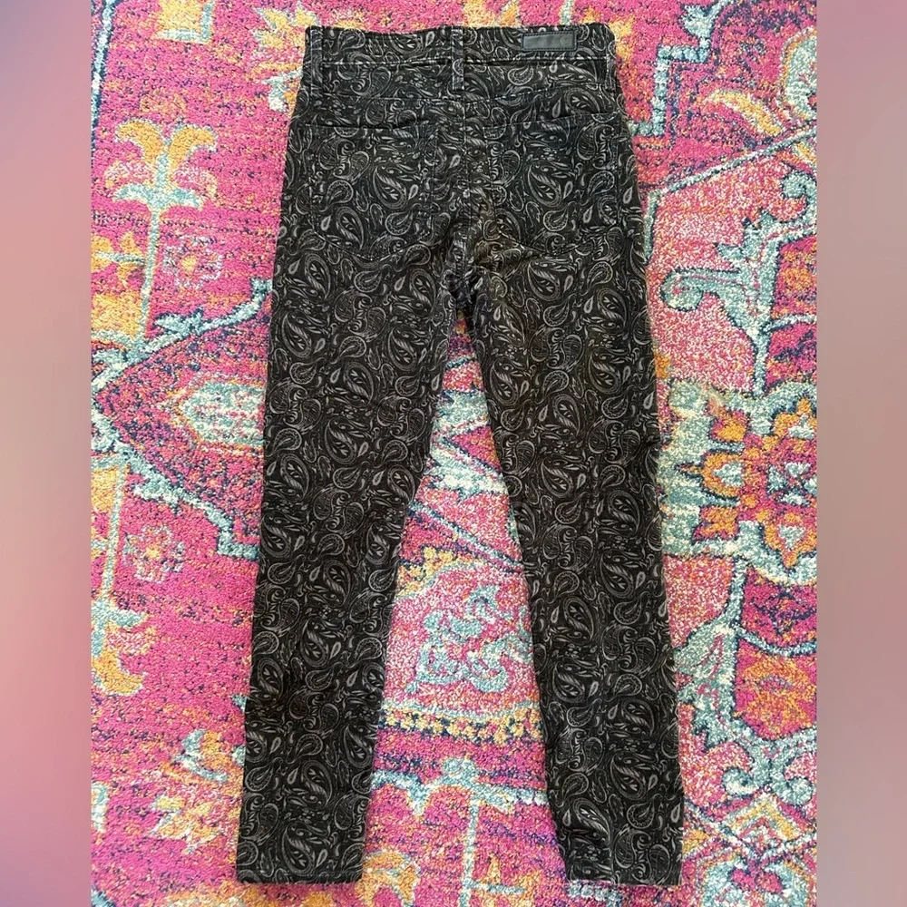 Anthropologie Ag Adriano Goldschmied | Women’s brown velvet paisley pants sz 25P